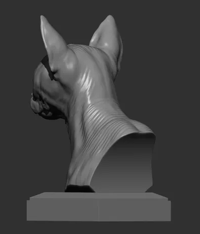 Sphynx Katzen Büste  von Alexander3dart als 3d Druck