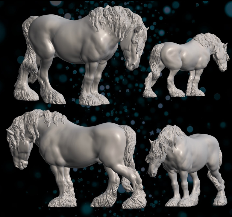 Draft Horse Hengst "Sweet Hammy" von Printed Ponies als Modellpferd