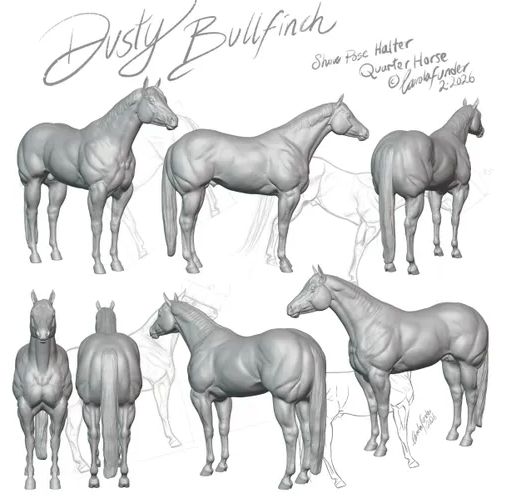 Dusty Bullfinch - Quarter Horse by Carola Funder as a model horse