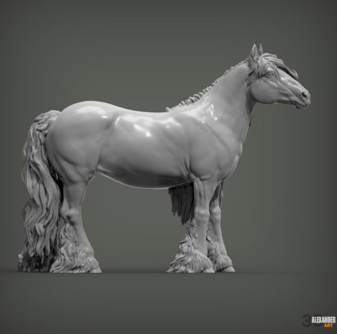 Jument Cob Windy par Alexander3dart comme cheval miniature imprimé en 3D