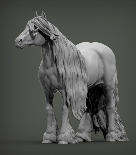 Jument Cob Windy par Alexander3dart comme cheval miniature imprimé en 3D