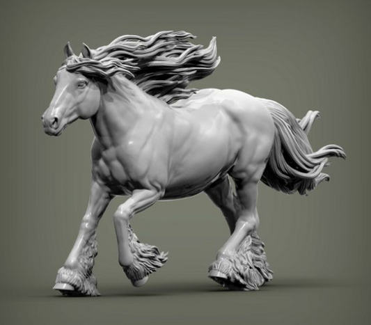 Rennende Cob Stute Windy von Alexander3dart als 3D Druck Modellpferd