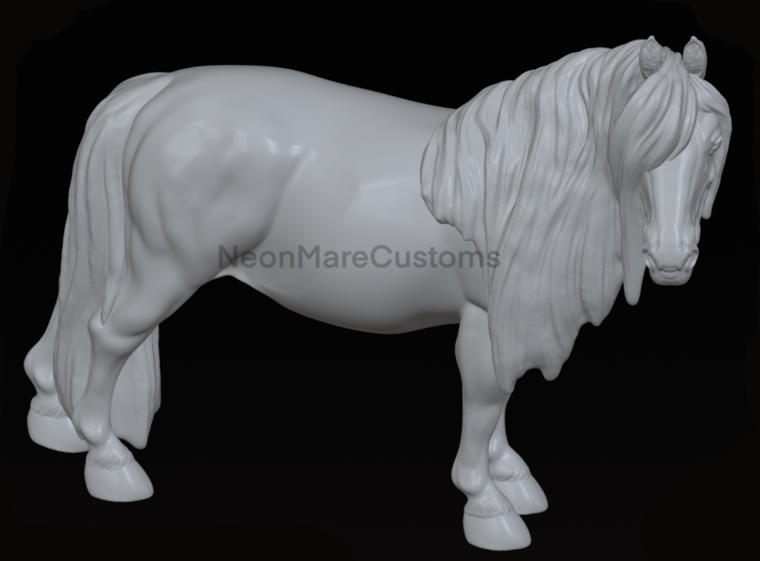 Shetland Pony von Neonmarecustoms als 3D Druck Modellpferd