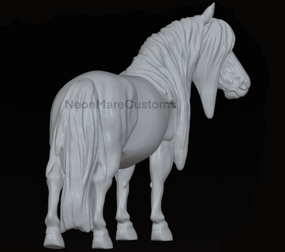 Shetland Pony von Neonmarecustoms als 3D Druck Modellpferd