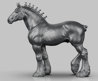 Draft Horse Stallion by BreathTime as a 3D Printed Model Horse