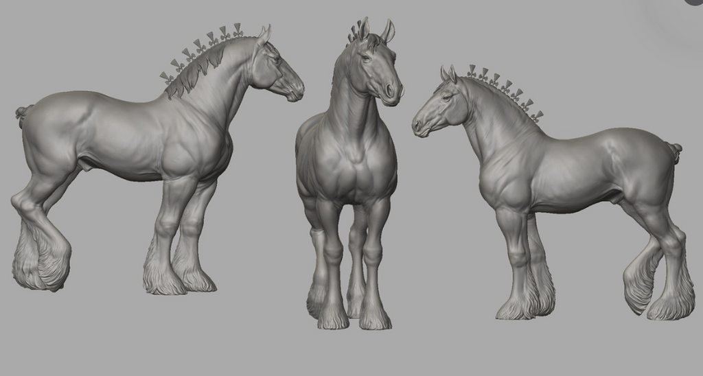 Étalon de trait de BreathTime comme modèle de cheval imprimé en 3D