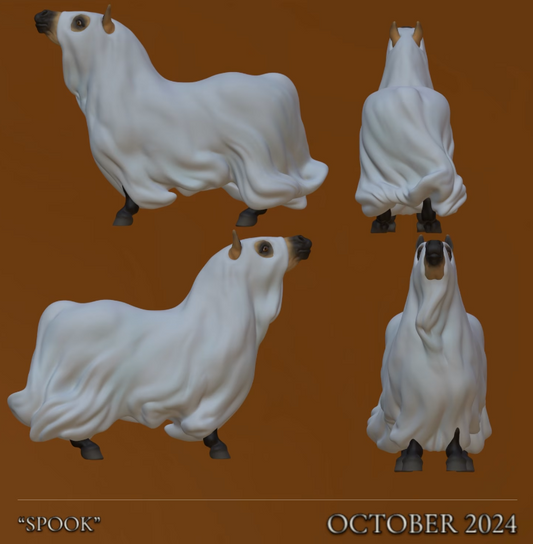 Geister Pony Spook von PrintedPonies als 3D Druck Modellpferd