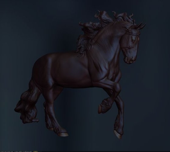 Friesian Stallion by Mirek_arts as a Model Horse / Exclusive Model