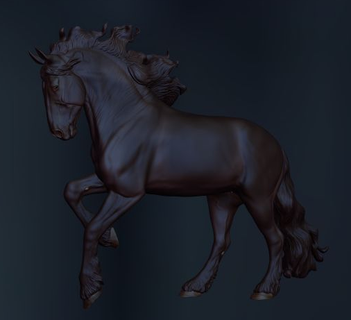 Friesian Stallion by Mirek_arts as a Model Horse / Exclusive Model