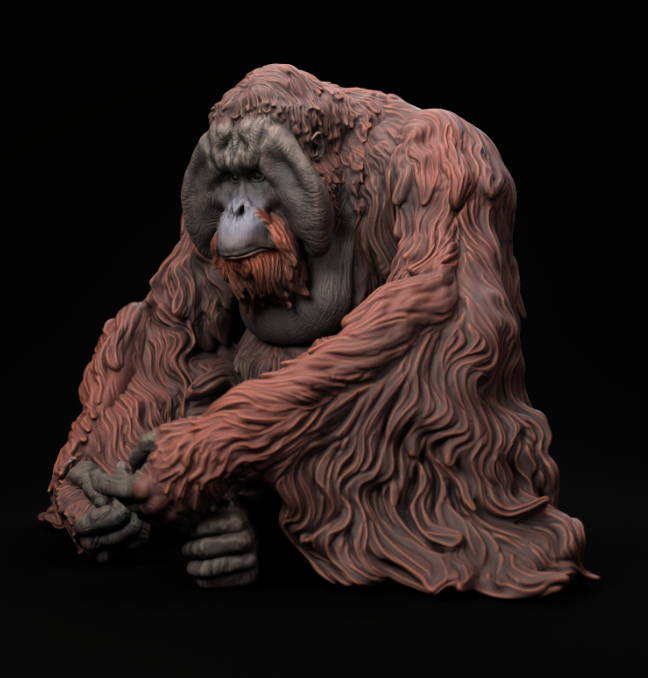 Sumatran Orangutan von Animal Den Miniatures