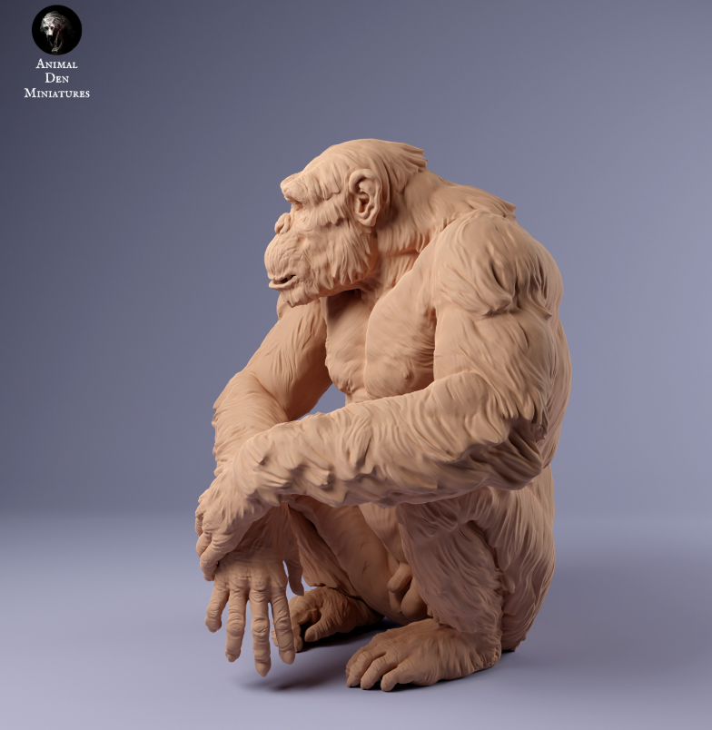Schimpanse sitzt von Animal den miniatures