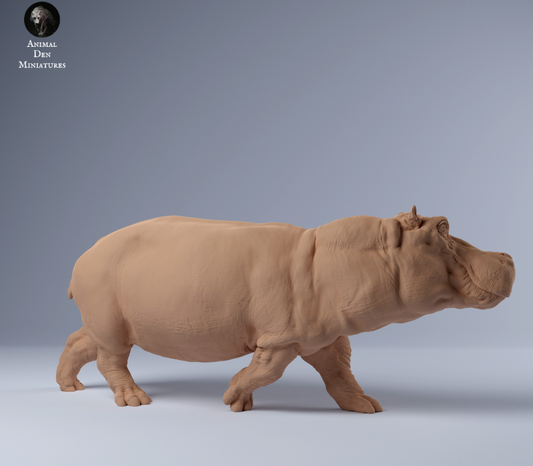 Nilpferd läuft von Animal den miniatures