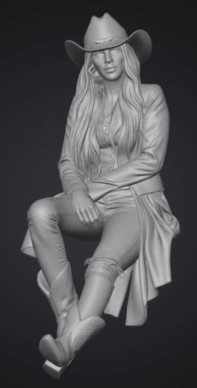 Sitzende Western-Reiterin von PotatoPonys / Figur