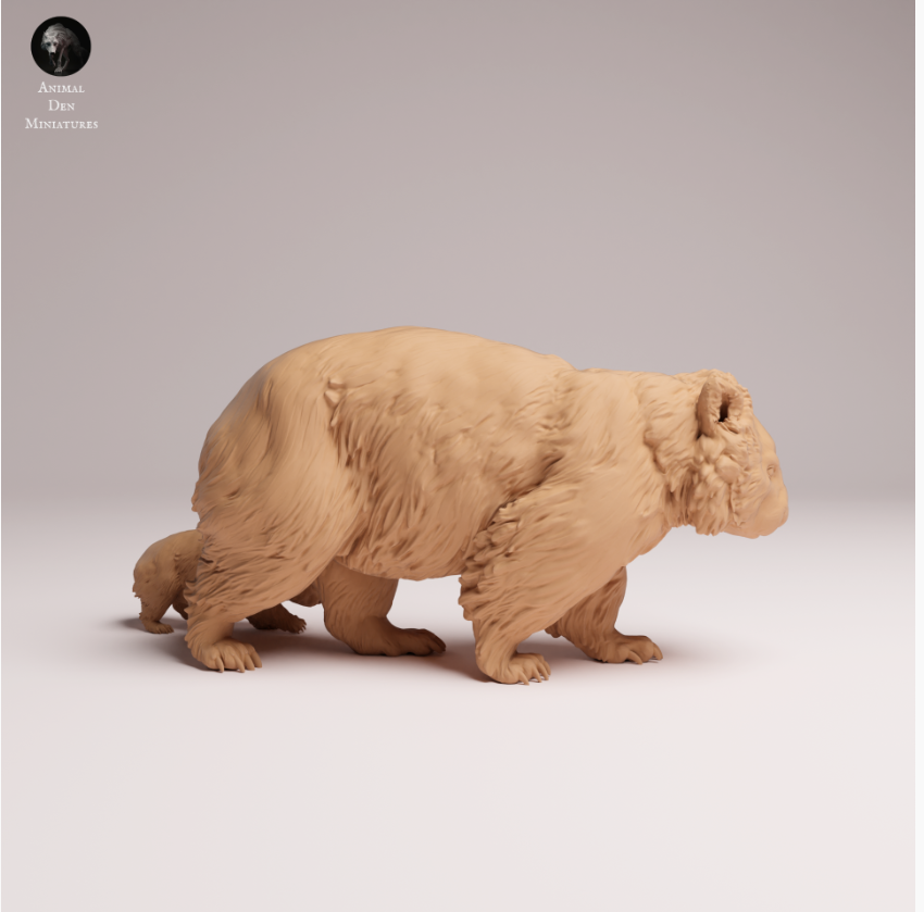 Wombat mit Baby von Animal den moniatures / Als Miniatur-Tierfigur