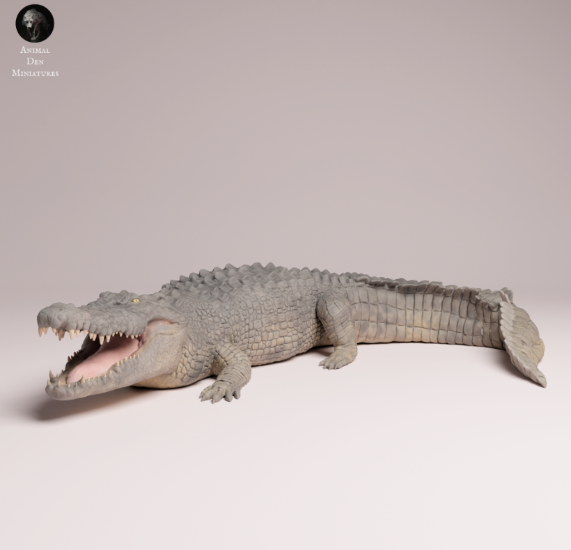 Drohendes Salzwasser Krokodil von Animal den miniatures / Als Miniatur-Tierfigur