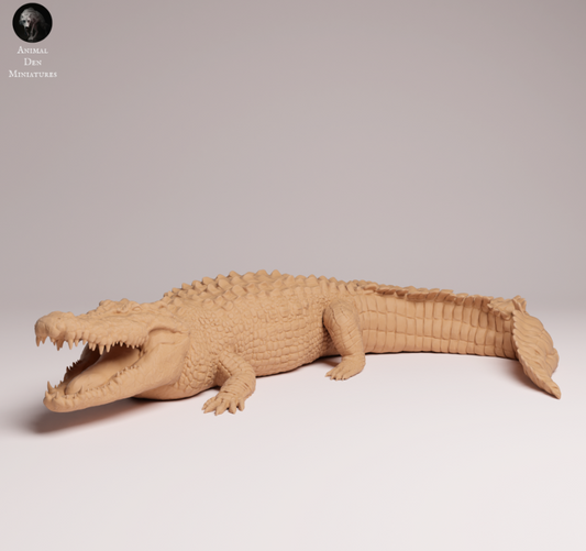 Drohendes Salzwasser Krokodil von Animal den miniatures / Als Miniatur-Tierfigur