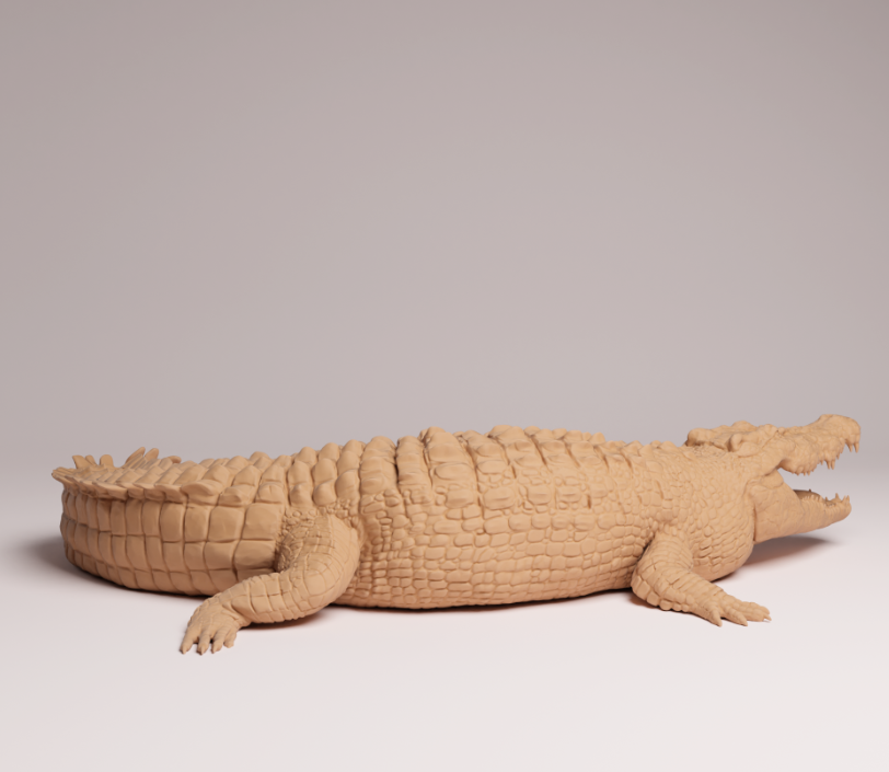 Drohendes Salzwasser Krokodil von Animal den miniatures / Als Miniatur-Tierfigur