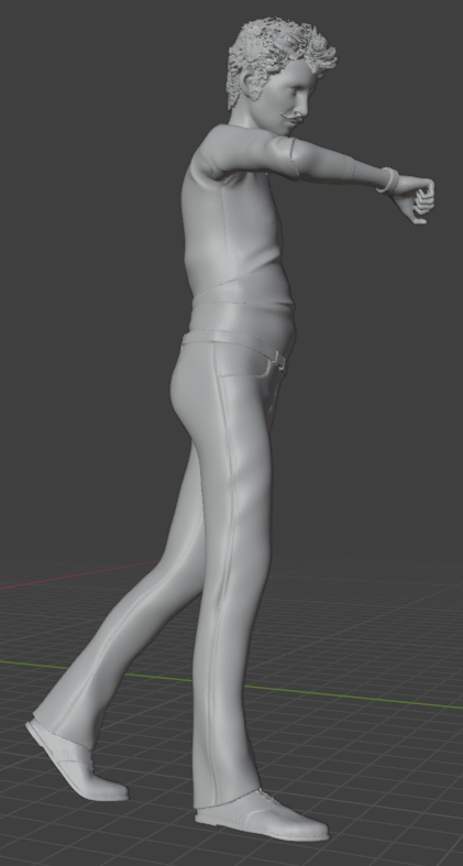 Homme regardant sa montre Pose n°2 / Figurine en résine imprimée en 3D non peinte