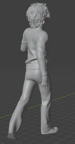 Boy Running (Pose No.3) / unpainted 3D Printed Resin Figure