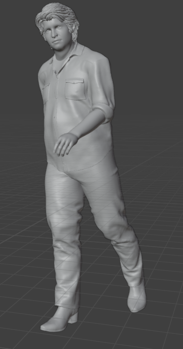 Homme Qui Court (Pose n°4) / figurine en résine imprimée en 3D non peinte