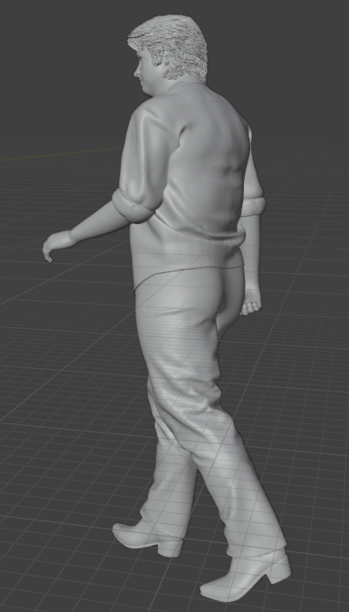 Homme Qui Court (Pose n°4) / figurine en résine imprimée en 3D non peinte