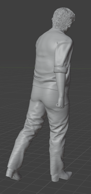 Man Walking (Pose No.4) / Unpainted 3D Printed Resin Figure