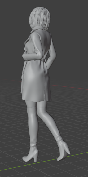 Femme qui marche (Pose n°6) / figurine en résine imprimée en 3D non peinte
