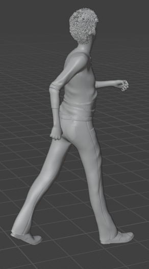 Mann Läuft blickt nach Oben  (Pose Nr.7 ) / unbemalte 3D Druck Resin Figur