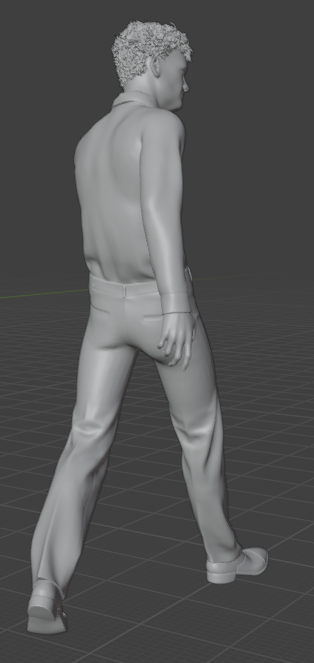 Schnell gehender Mann (Pose Nr.11) / unbemalte Resin 3D Druck Miniatur-Figur