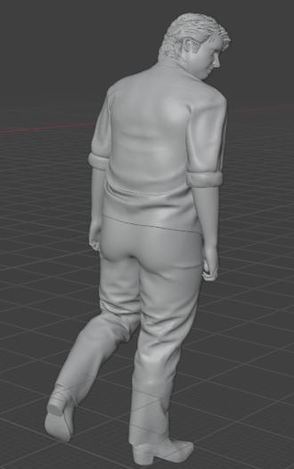 Mann schatut zur Seite (Pose Nr.13) / umbemalte 3D Druck Resin Miniaturfigur