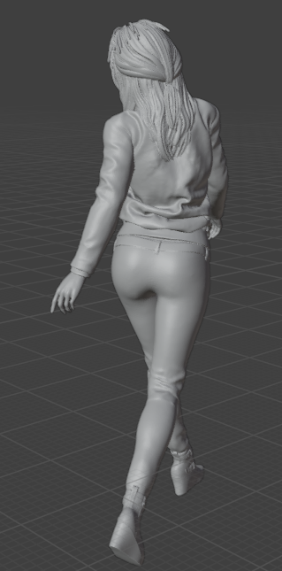 Laufende Frau (Pose Nr.15) / unbemalte Resin 3D Druck Miniaturfigur