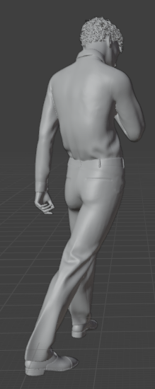 Gehender Mann (Pose Nr.16) / unbemalte REsin 3D Druck Miniaturfigur