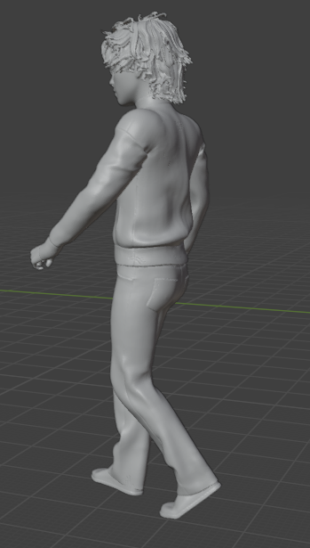 Homme qui marche V2 (pose n°18) / figurine miniature imprimée en 3D en résine non peinte