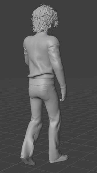 Gehender Mann V2 (Pose Nr.18) / unbemalte Resin 3D Druck Miniaturfigur
