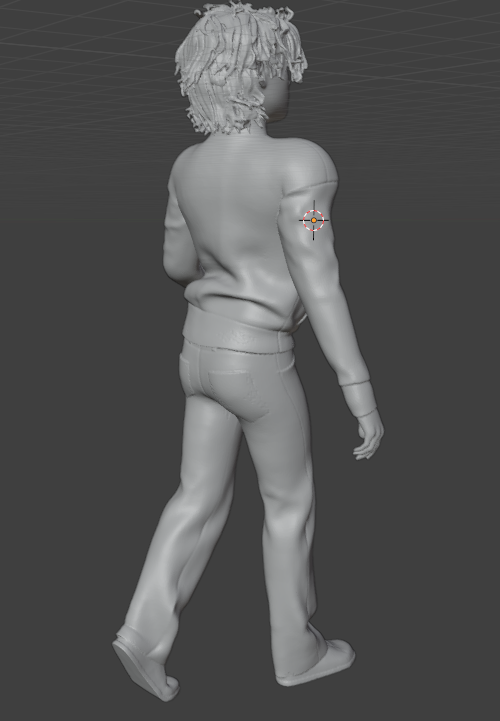 Laufender Mann schaut hoch (Pose Nr.19) / unbemalte 3D Druck Resin Miniaturfigur