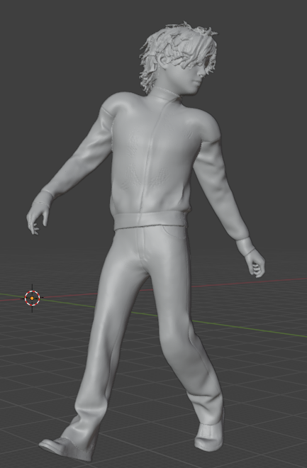 Homme marchant regardant en arrière (pose n°24) / figurine miniature non peinte en résine imprimée en 3D