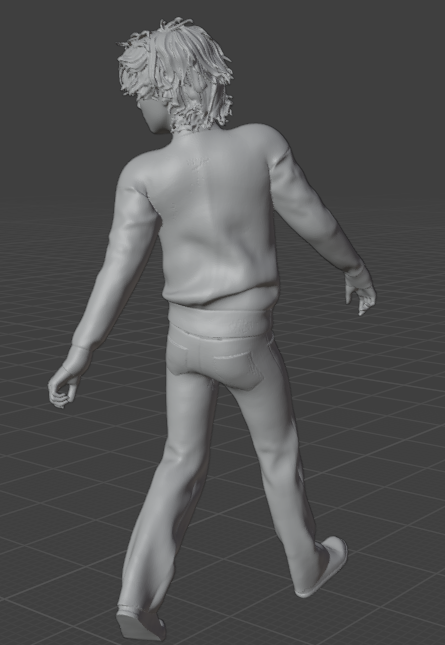 Gehender Mann schaut nach hinten (Pose Nr.24) / unbemalte Resin 3D Druck Miniaturfigur