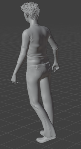 Stehender Mann (Pose Nr.25) / unbemalte 3D Druck Resin Miniaturfigur