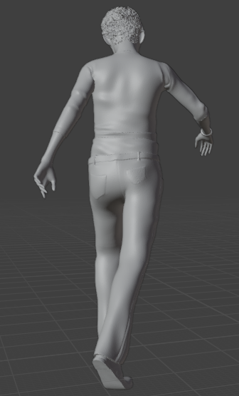 Schnel gehender Mann V2 (Pose Nr.27) / unbemalter Resin 3D Druck