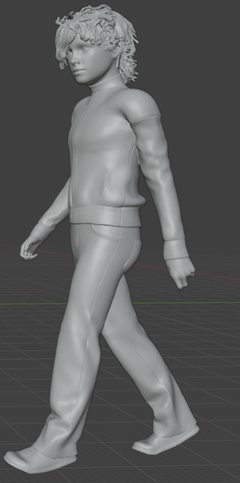 Homme qui court V4 (pose n°28) / impression 3D résine non peinte