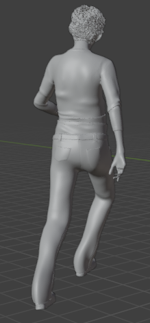 Schnell laufender Mann (Pose Nr.29) / unbemalter Resin 3D Druck