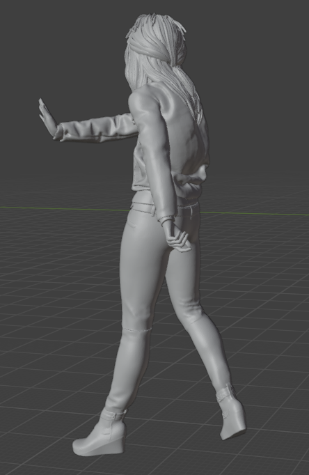 Femme dénudée (Pose n°30) / impression 3D en résine non peinte