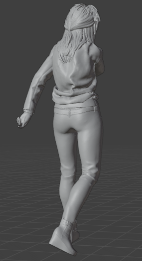 Frau verweigert (Pose Nr.30) / unbemalter Resin 3D Druck
