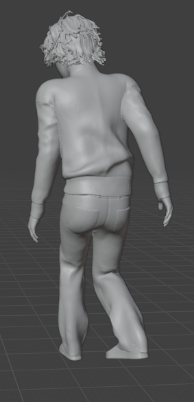 Mann geht Stufen hinab (Pose Nr.31) / unbemalter Resin 3D Druck