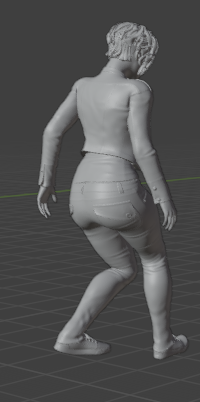 Frau geht Stufen herab (Pose Nr.32) / unbemalter Resin 3D Druck