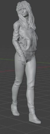 Femme qui court V2 (Pose n°33) / impression 3D en résine non peinte