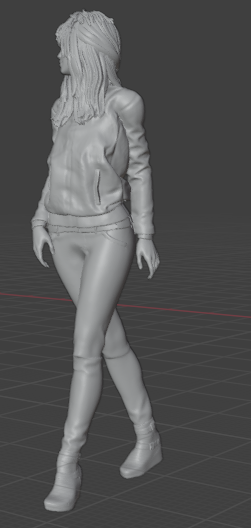 Femme qui court V2 (Pose n°33) / impression 3D en résine non peinte
