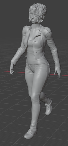 Femme en course V4 (Pose n° 34) / impression 3D en résine non peinte