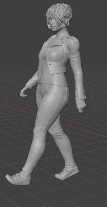 Femme qui court V5 (Pose n°35) impression 3D résine non peinte