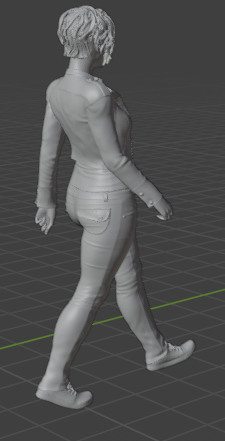 Laufende Frau V5 (Pose Nr.35) unbemalter Resin 3D Druck